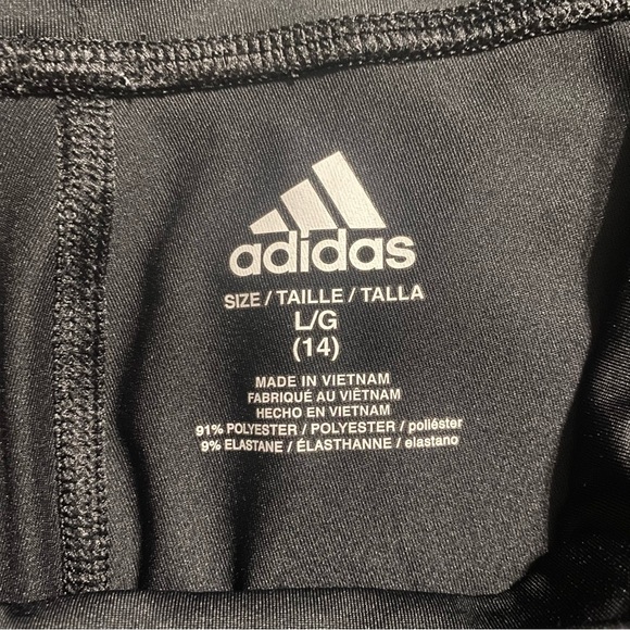 Adidas Black Pink Striped Leggings - Picture 4 of 4